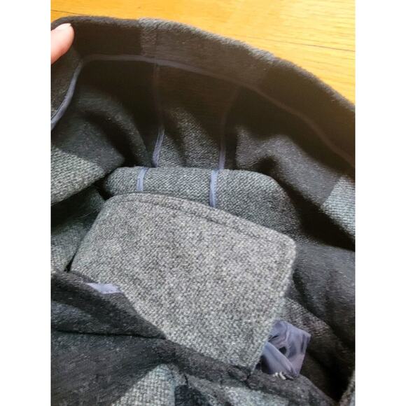 OLD NAVY Women Coat Jacket XXL Black Grey Zipper Stripe Hooded Two Pockets - Picture 8 of 8